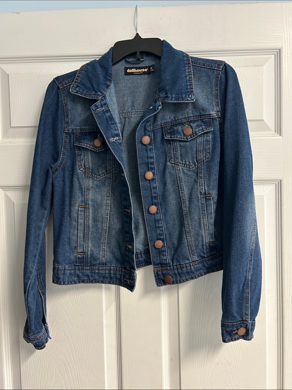 Dollhouse Dark Wash Blue Denim Jacket (Worn once)